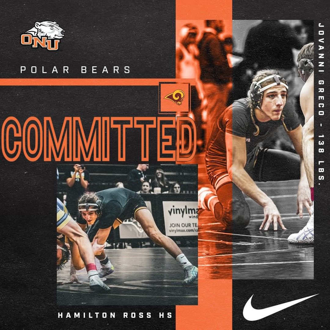 OhioMatMedia (@ohiomatmedia) on Twitter photo Repost from <a href="/onu_wrestling/">ONU Wrestling</a>
💥💥COMMITTED💥💥
Jovanni Greco from Hamilton Ross HS!
Jovanni plans to major in Finance here at Northern. He finished his high school career as the #6 ranked 138 pounder in division 1 and went on to qualify to the D1 OHSAA State Tournament! Repost from <a href="/onu_wrestling/">ONU Wrestling</a>
💥💥COMMITTED💥💥
Jovanni Greco from Hamilton Ross HS!
Jovanni plans to major in Finance here at Northern. He finished his high school career as the #6 ranked 138 pounder in division 1 and went on to qualify to the D1 OHSAA State Tournament!