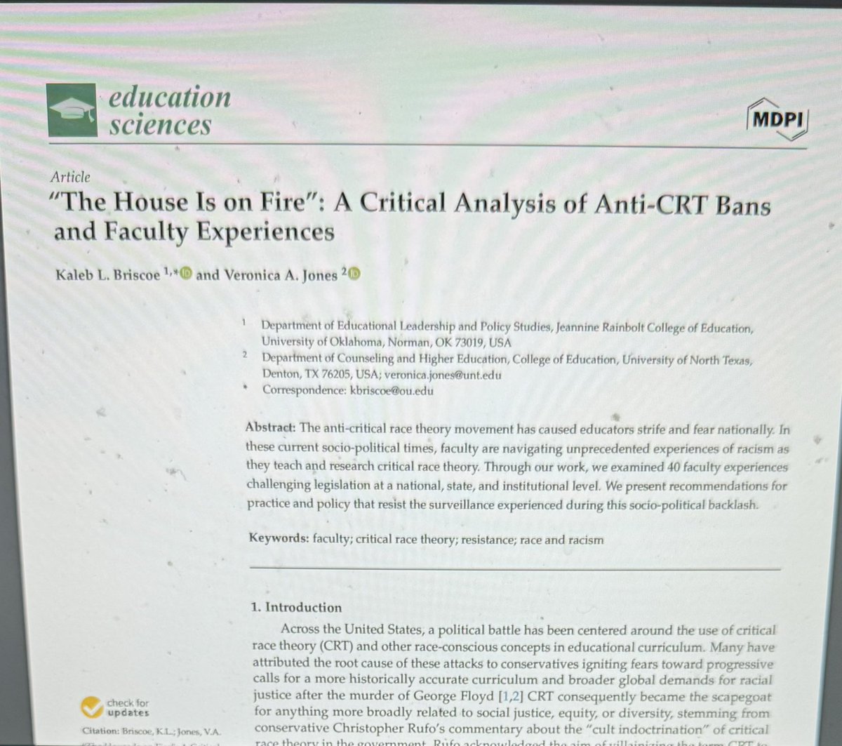 Kaleb Briscoe Brown, Ph.D. (@drkalebbriscoe) on Twitter photo We (@DrVeronicaJones and I ) are excited to share our first two publications from our <a href="/Spencer_Fdn/">Spencer Foundation</a> funded study in Equality, Diversity, and Inclusion: An International Journal and Education Sciences. We (@DrVeronicaJones and I ) are excited to share our first two publications from our <a href="/Spencer_Fdn/">Spencer Foundation</a> funded study in Equality, Diversity, and Inclusion: An International Journal and Education Sciences.