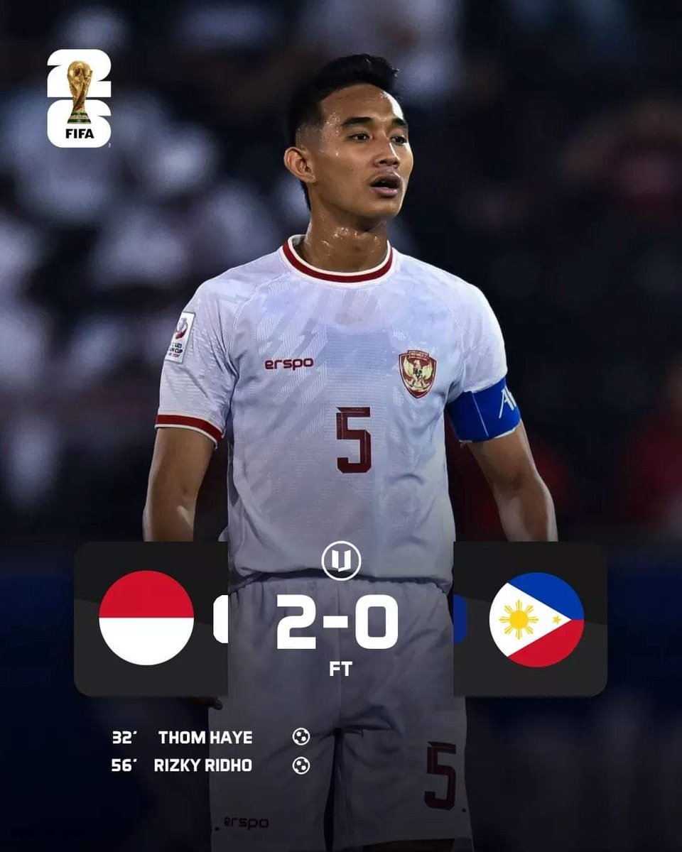 andriandinoraa's tweet photo. Sejarah telah dibuat!!! 🇮🇩

🇲🇨 Indonesia melaju ke babak ketiga kualifikasi Piala Dunia 2026 dan otomatis mengamankan satu tempat di Piala Asia 2027. 🔥🦅

FT: 🏆Kualifikasi Piala Dunia 2026 
🇮🇩 Indonesia 2️⃣🆚️0️⃣ Filipina 🇵🇭 
#TimnasDay #AsianQualifiers #KitaGaruda https://t.co/fvqKT71ZhU