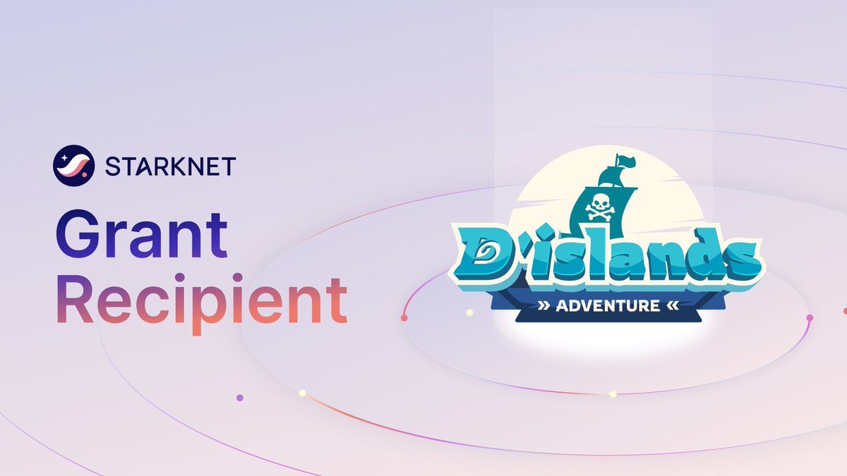 D'islands (@0xdislands) on Twitter photo D’islands has been awarded a Seed Grant from <a href="/Starknet/">Starknet 🐺🐱</a>
We're on a mission to create a fully on-chain dynamic open world of gaming with sustainable rewards for users.
Thanks for the support, the launch of our first game will is imminent and very soon! 🔥
#starknet #web3gaming D’islands has been awarded a Seed Grant from <a href="/Starknet/">Starknet 🐺🐱</a>
We're on a mission to create a fully on-chain dynamic open world of gaming with sustainable rewards for users.
Thanks for the support, the launch of our first game will is imminent and very soon! 🔥
#starknet #web3gaming