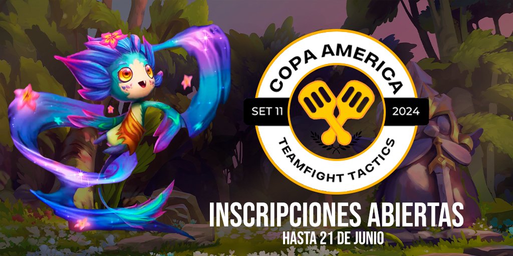 ❗❗ LLEGÓ EL MOMENTO ❗❗
¡Representa a tu país participando en la #CopaAmericaTFT 2024, un torneo 4c4 por países!!

👥 32 jugadores de elo Master a Platino.
🌎 8 países.
♟️ 5 días de competencia.
🏆 PREMIOS para el top 3.
¡Pero solo 1 equipo será coronado como el mejor de LATAM