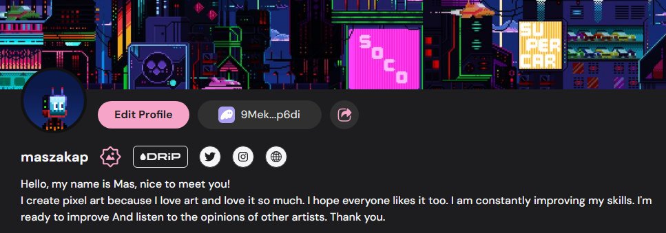 This symbol is really cool. This is my profile on Mallow, I really like it.
mallow.art/u/maszakap