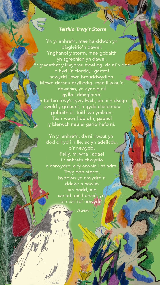 ✨Cerdd wedi'w hysgrifennu gan gyfranogydd arbennig i weithdai MWY - Awen Mai 🫶