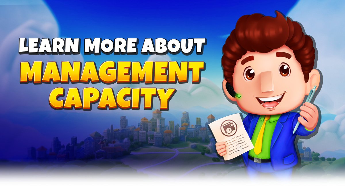 Management Capacity lets you expand and manage more businesses. Upgrade your branch or acquire new properties to boost your capacity.  MC is shared between owners and renters. Owners split MC and income with renters, who must maintain and upgrade properties to keep them.