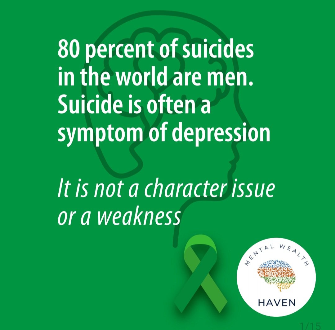 Men are 4 times more likely to die by suicide than women.

#MensMentalHealthAwareness
#Suicideprevention