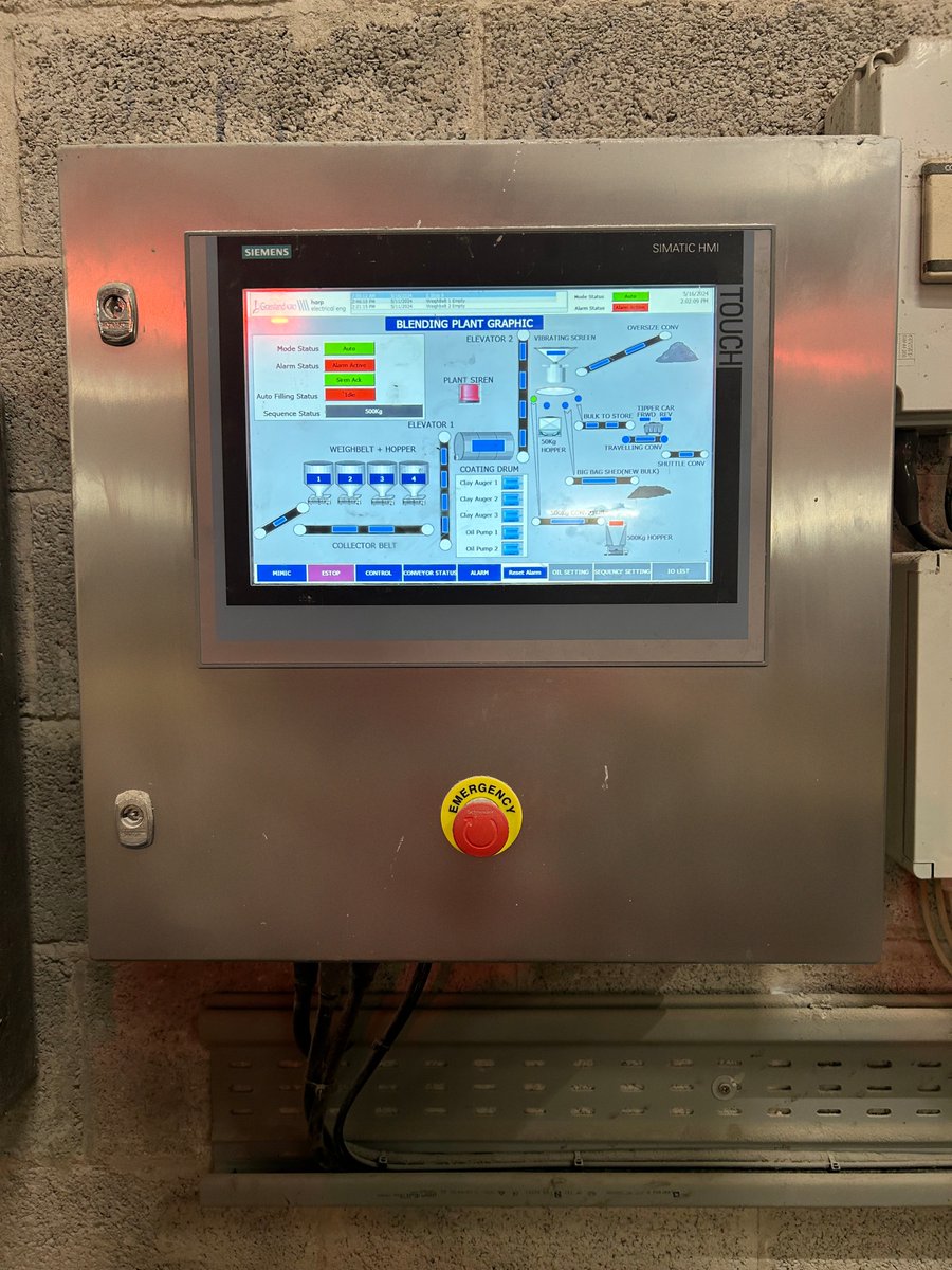 HarpElectrical's tweet photo. Delighted to announce the completion of a fully automation controls upgrade at @Grasslandagro's fertiliser plant. This extensive project involved three key systems: the Dry Mixing Plant, the Palatizing &amp; Bagging System, and the Chemical Mixing Plant. Check out! #harpelectrical https://t.co/ZuERdDU86B