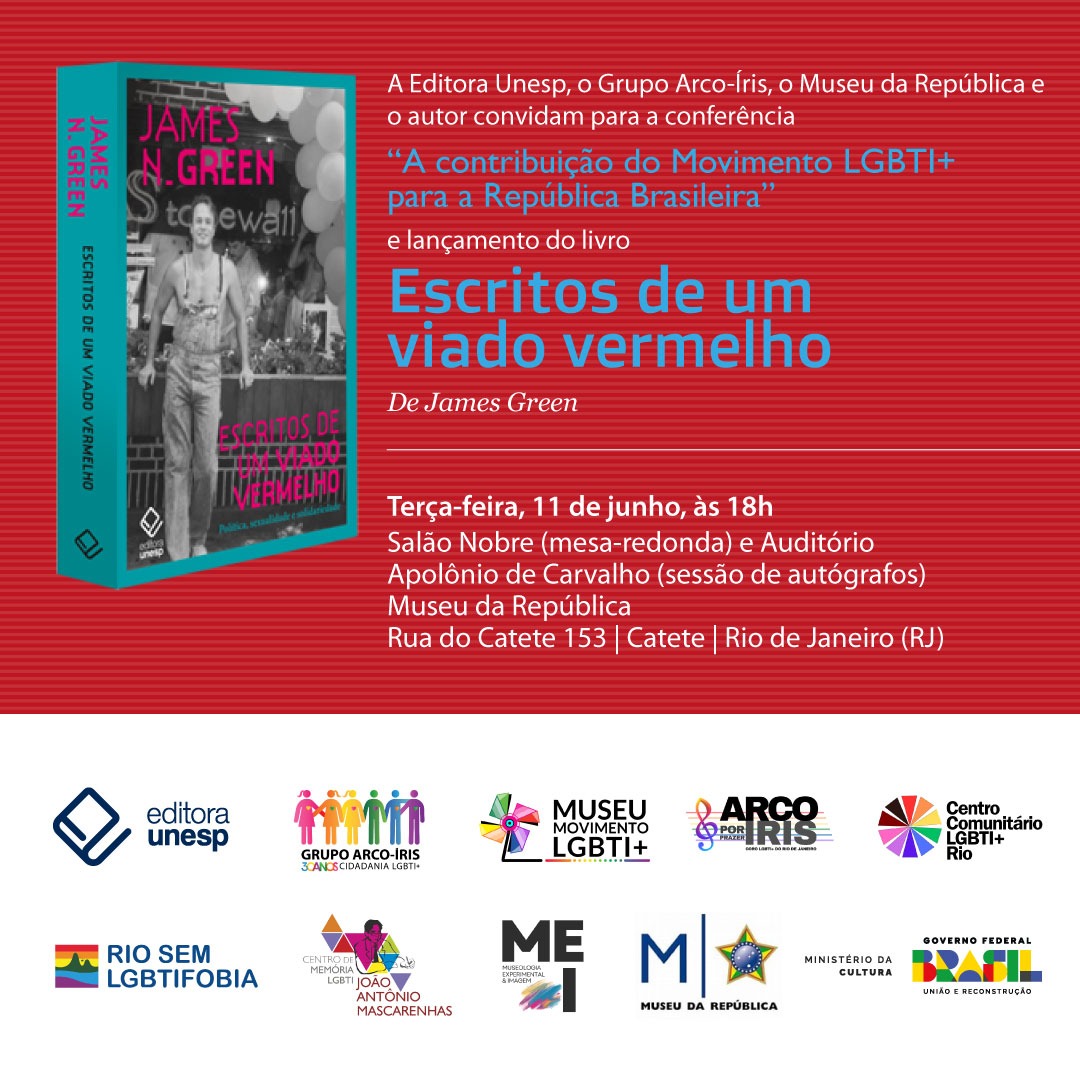 Hoje, 11 de junho, terça, 18h, Museu da República.