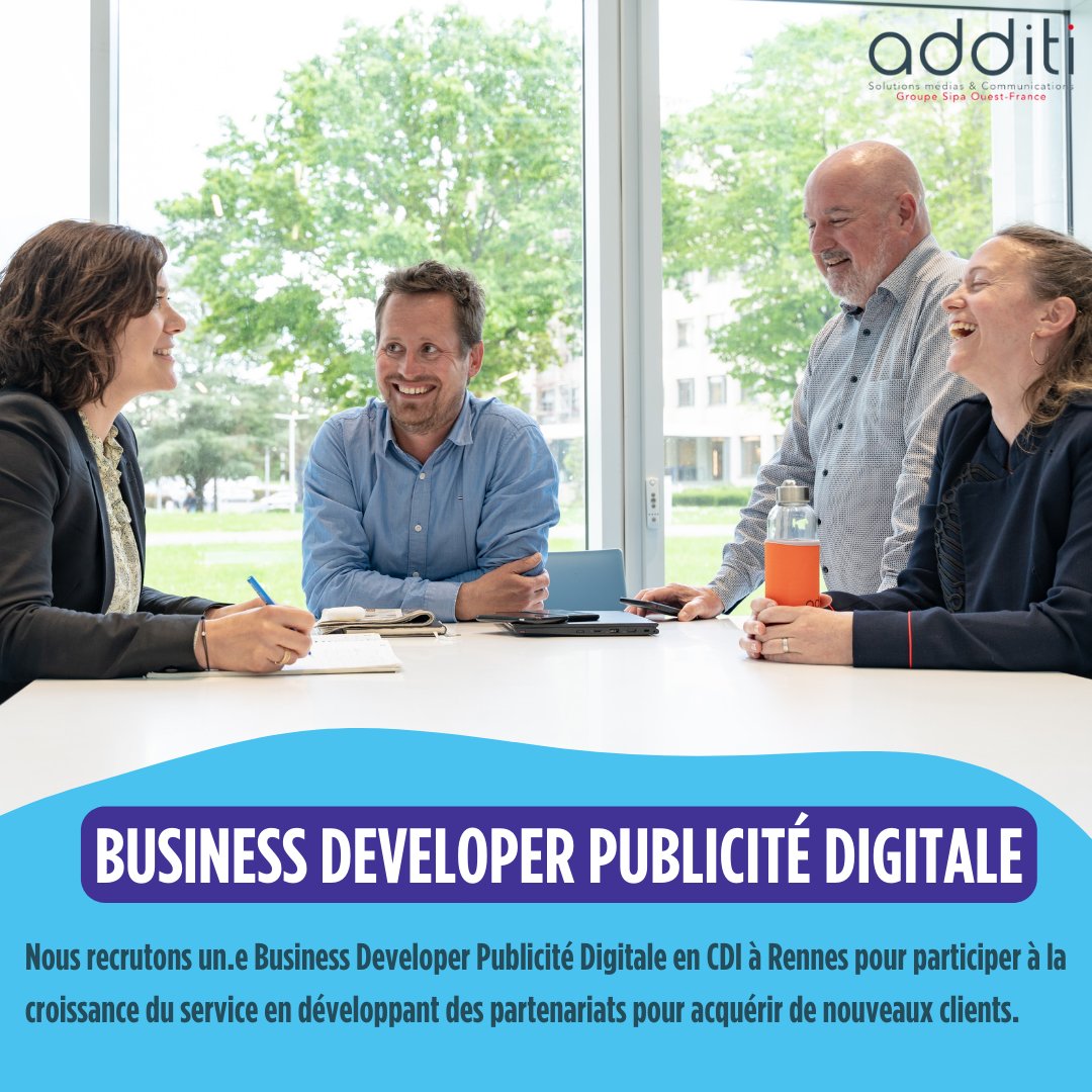 /Recrutement

A la recherche d’un CDI ou CDD dans un groupe solide et reconnu au cœur des territoires ? 🧐
additi.ouest-france.fr/recrutement/of…

---

#Additi #recrutement #CDI #recrutement #hiring #werehiring #onrecrute #joboffer #icicarecrute #Bretagne #offredemploi #posteapourvoir #bizdev