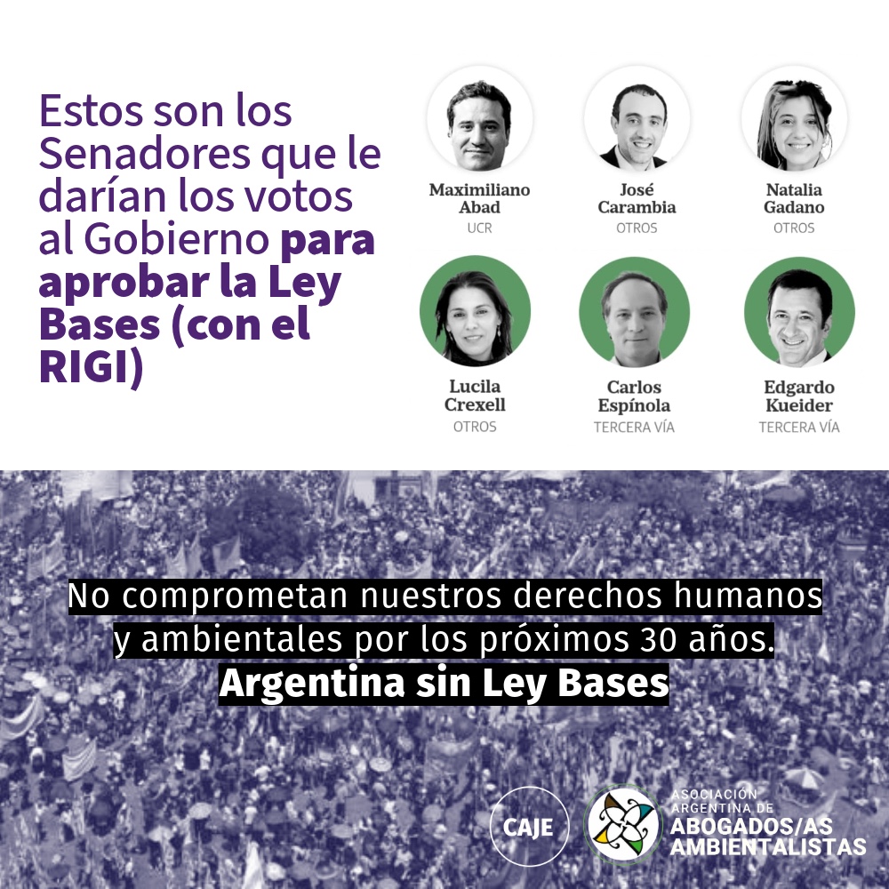 ⚠ Senadores: RECHACEN la Ley Bases

📖 La sesión está convocada para mañana miércoles. La votación, hasta ahora está EMPATADA.  ✊🏼 Nos vemos en las calles de todo el país

aadeaa.org/leybases/

#NoALaLeyBases #NoAlRIGI
