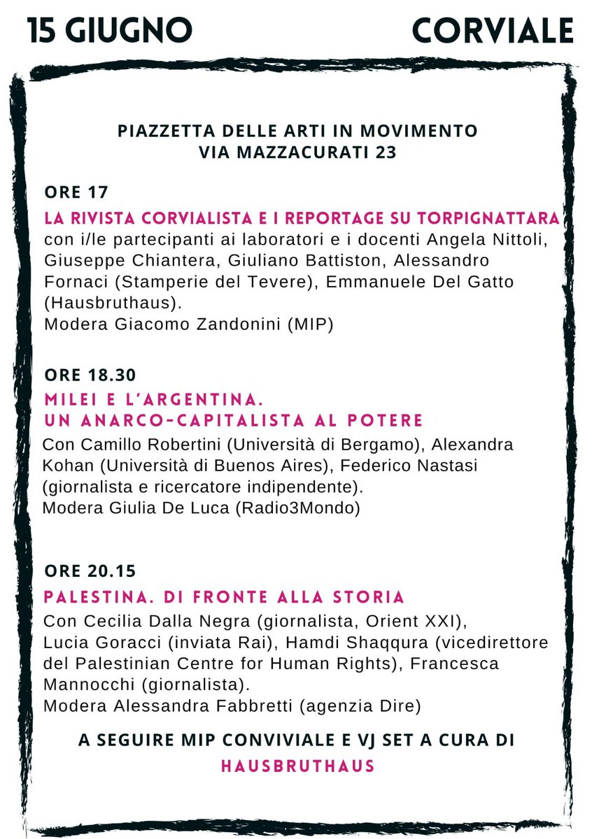 ipanozzo's tweet image. Da giovedì 13 a sabato 15 a Roma c’è il #MIP, Mondo in Periferia, un progetto di @Lettera_22 e della rivista Asini! Tra gli altri appuntamenti, anche uno sul #Sudan giovedì sera alle 21. Qui 👇🏼  tutti i dettagli di un programma ricco e interessante: accorrete numerosi!