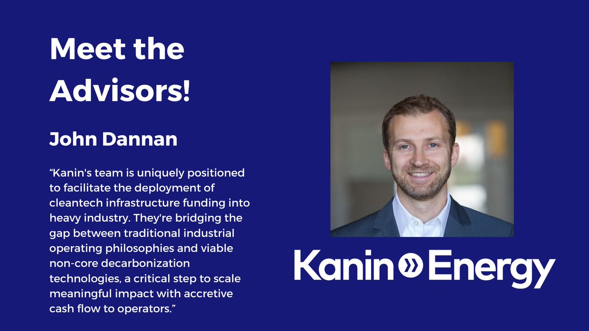 Meet the Advisors!

John Dannan serves as Managing Director at Generate Capital. He has 15+ yrs of financial market experience, including lending and asset management experience in the energy sector.

Read John's bio and learn more about Kanin's team here: bit.ly/3NNn5lG
