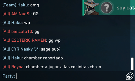 _srtamills's tweet photo. @VALORANTes @RiotSupportES @riotgames   
Si es que.. pasa tanto que me lo tomo a risa ya esto.
POV el CYR Nasky es un niño, yo soy Chamaquita. Insultó a otro compañero llamándole gordo, anormal, etc. Luego la cogió conmigo. https://t.co/7bbPMeTNsV