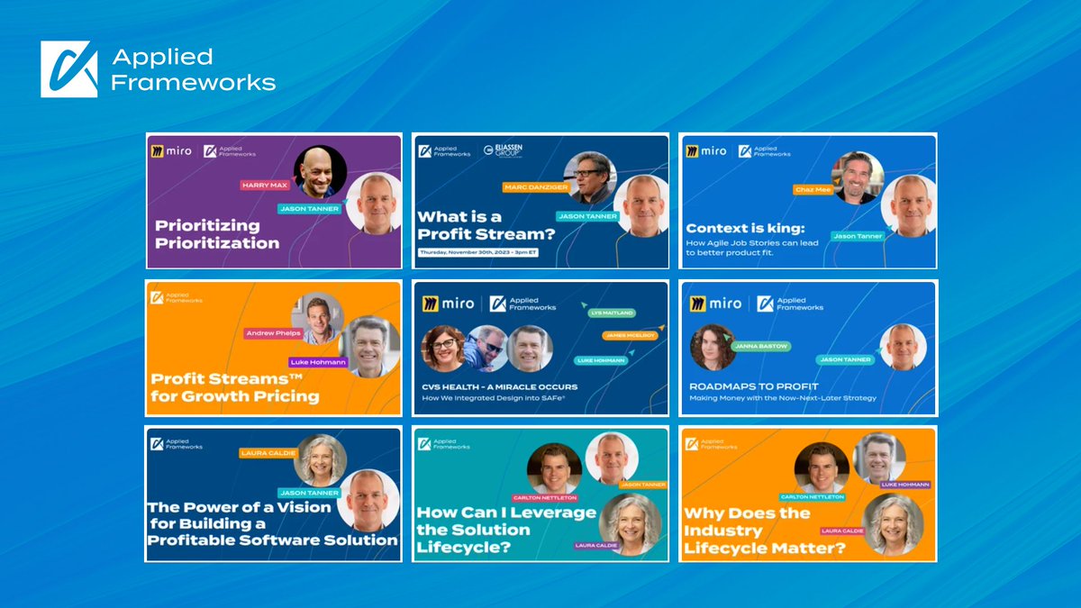 Sustainable Profitable Software. It sounds so good, doesn´t it!?

At <a href="/AppliedFramewks/">AppliedFrameworks</a> we have a library of recordings from our webinars. 
If you are interested in Sustainable Profitable Software, we recommmend that you check out our available resources: bit.ly/4bUfcaN