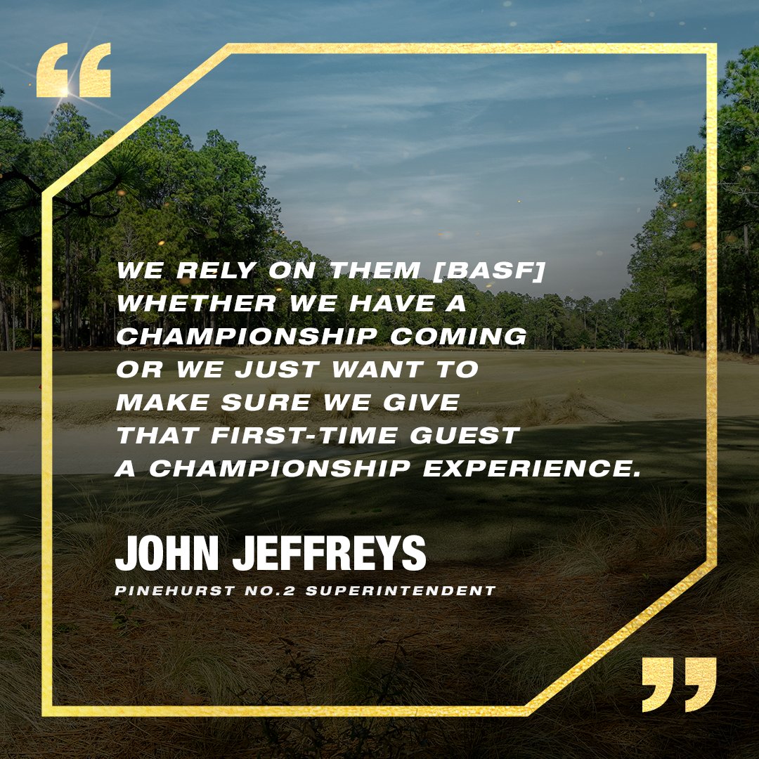 Pinehurst No.2 Superintendent <a href="/JohnJeffreys3/">John Jeffreys</a> knows how important the course is to all who play it, from regular guests to the pros competing at the 2024 U.S. Open. Meeting those expectations takes dedication, teamwork, and the right mix of BASF chemistry. bit.ly/3wY2N6k