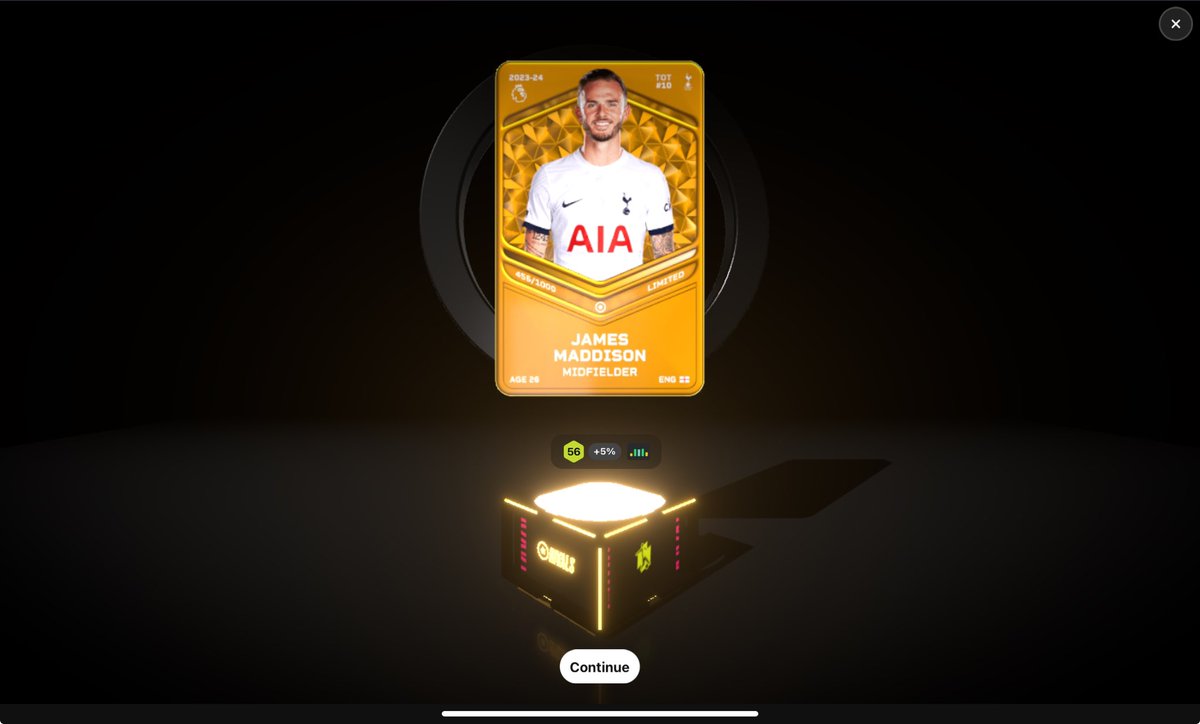 Hmm not bad. 

In fact better reward than 13th place gave me in u23 🤔

This was from 1st place div 3 box. 

#sorare