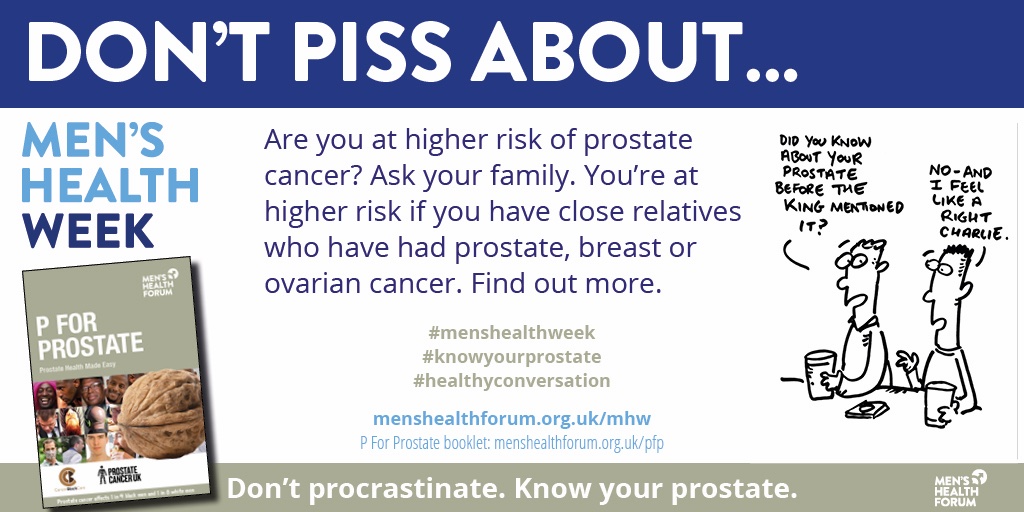 MensHealthForum's tweet photo. #menshealthweek #shareyourstory #knowyourprostate https://t.co/uKF7zpJnF9 https://t.co/WgoCCmCWUZ