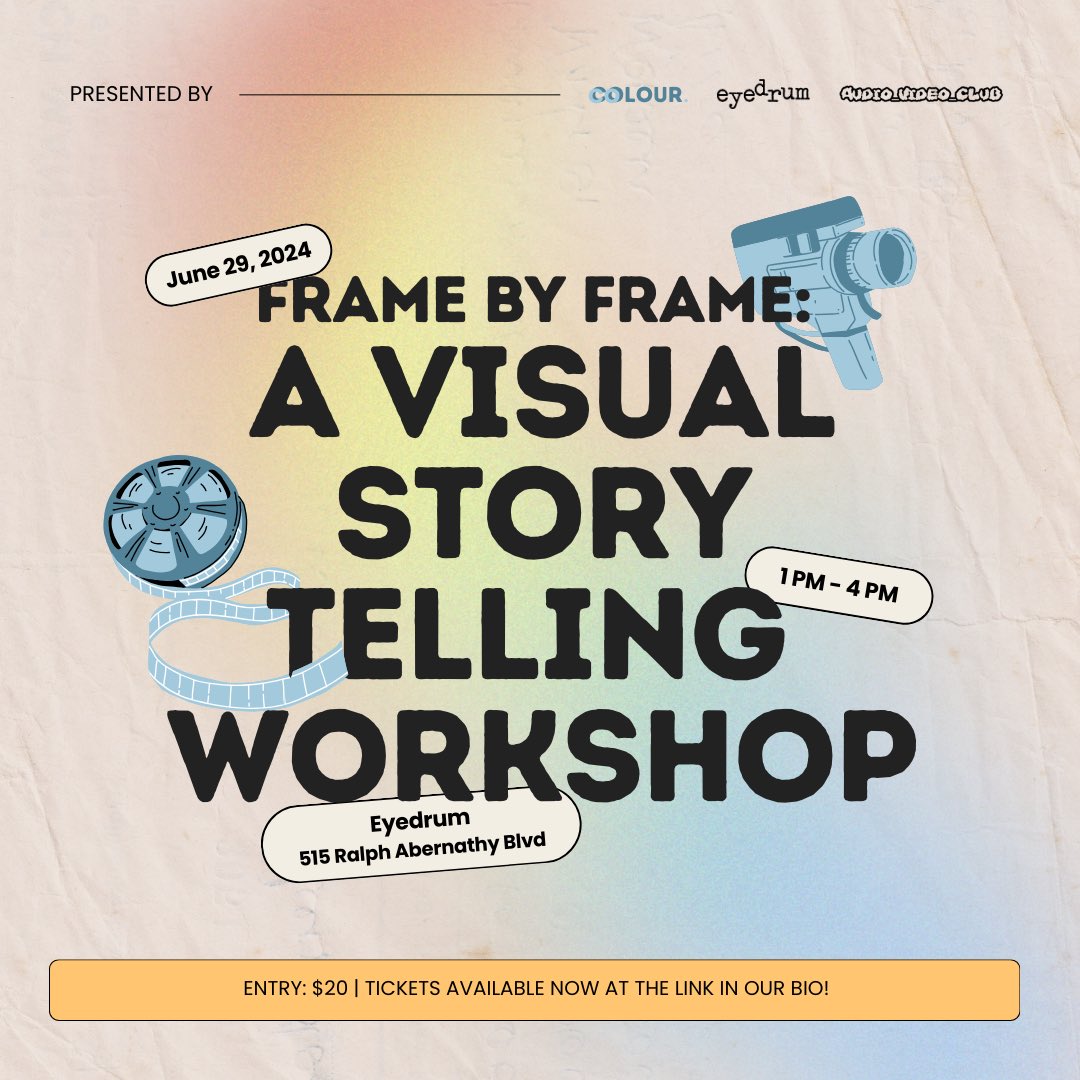 colourcoatl's tweet photo. Join us June 29th for our workshop with @audio_video_cl 🎥

"Frame by Frame" is an immersive workshop designed just for YOU! Led by @sydneyseabron and @deannaxnicole two cinematographers from our team who will be bringing you knowledge from their experience shooting💡✨ https://t.co/kbFSfxE9fI