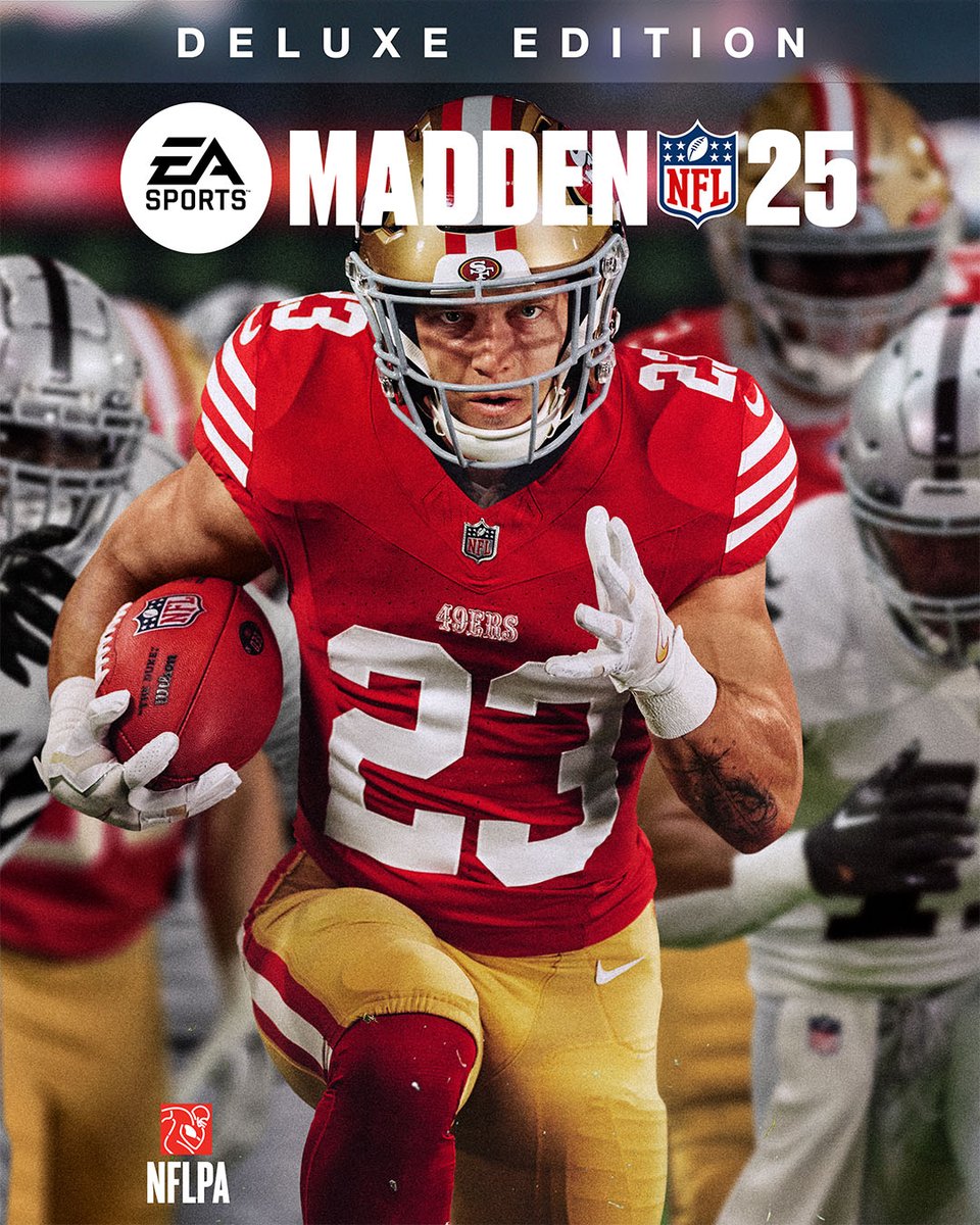 _OGPN's tweet image. It's official! 

Your official #Madden25 Cover Athlete @CMC_22 

🏆 NFL Rushing Yards Leader
🏆 2023 OPOY
🏆 Madden NFL Cover Athlete

Coming 8.16.24. Pre-Order Now
Discord: discord.com/invite/b3CbKqT…
🔗: x.ea.com/80481
