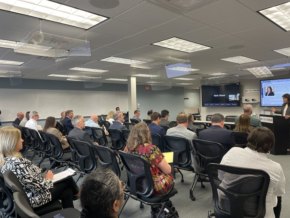 TheNYSForum's tweet photo. IT Procurement session with Commissioner Jeanette Moy, @NYS_OGS. Provided an overview of OGS' strategic plan, covering the inclusive ways that it was built, the partnerships and the data driven processes that they're leveraging in order to implement it https://t.co/UpqkQ7Exz0