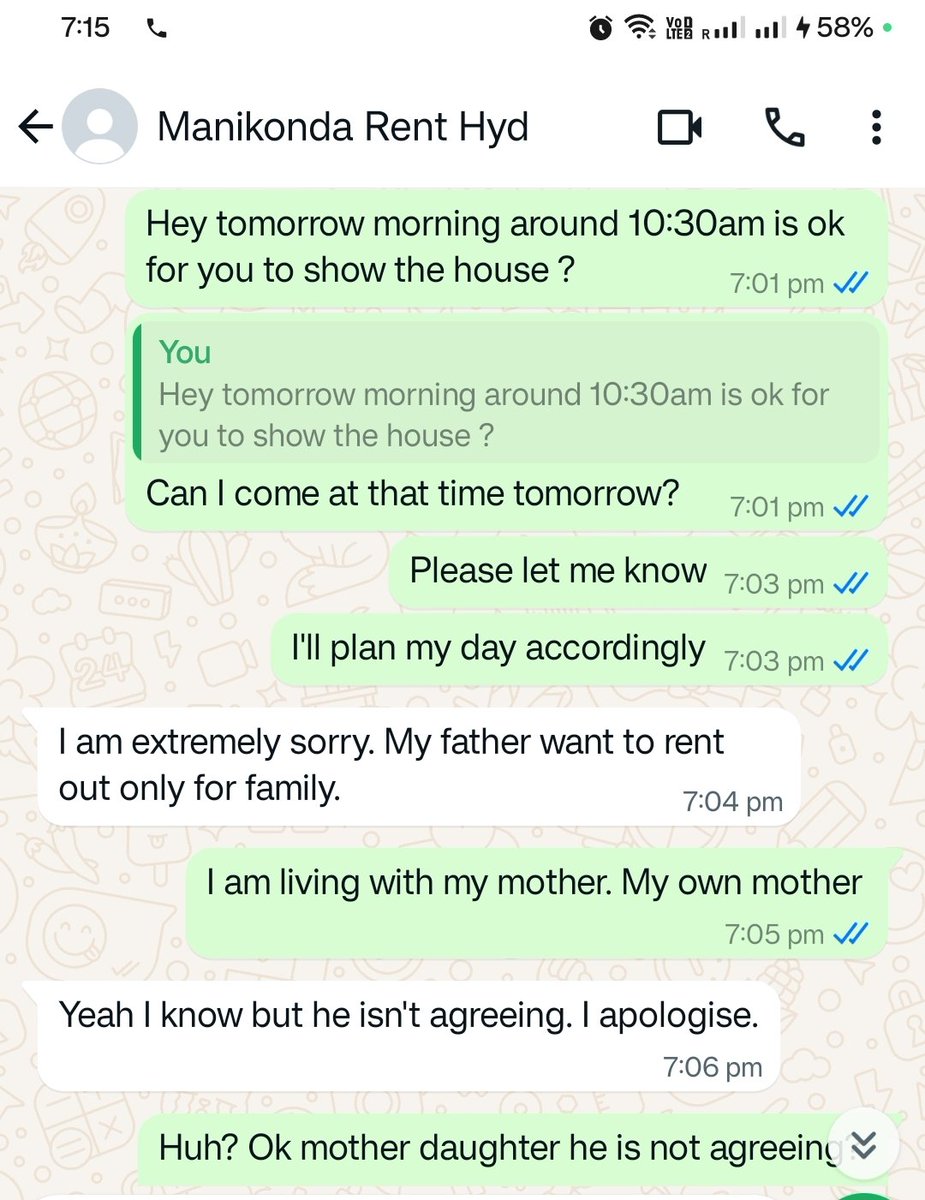 Shalini_Magdel's tweet photo. #Hyderabadrent scene these days. This contact is from @nobrokercom 

Can I borrow a father, please 😂 original one is dead and gone 3yrs ago. https://t.co/NDwjnY0qZj