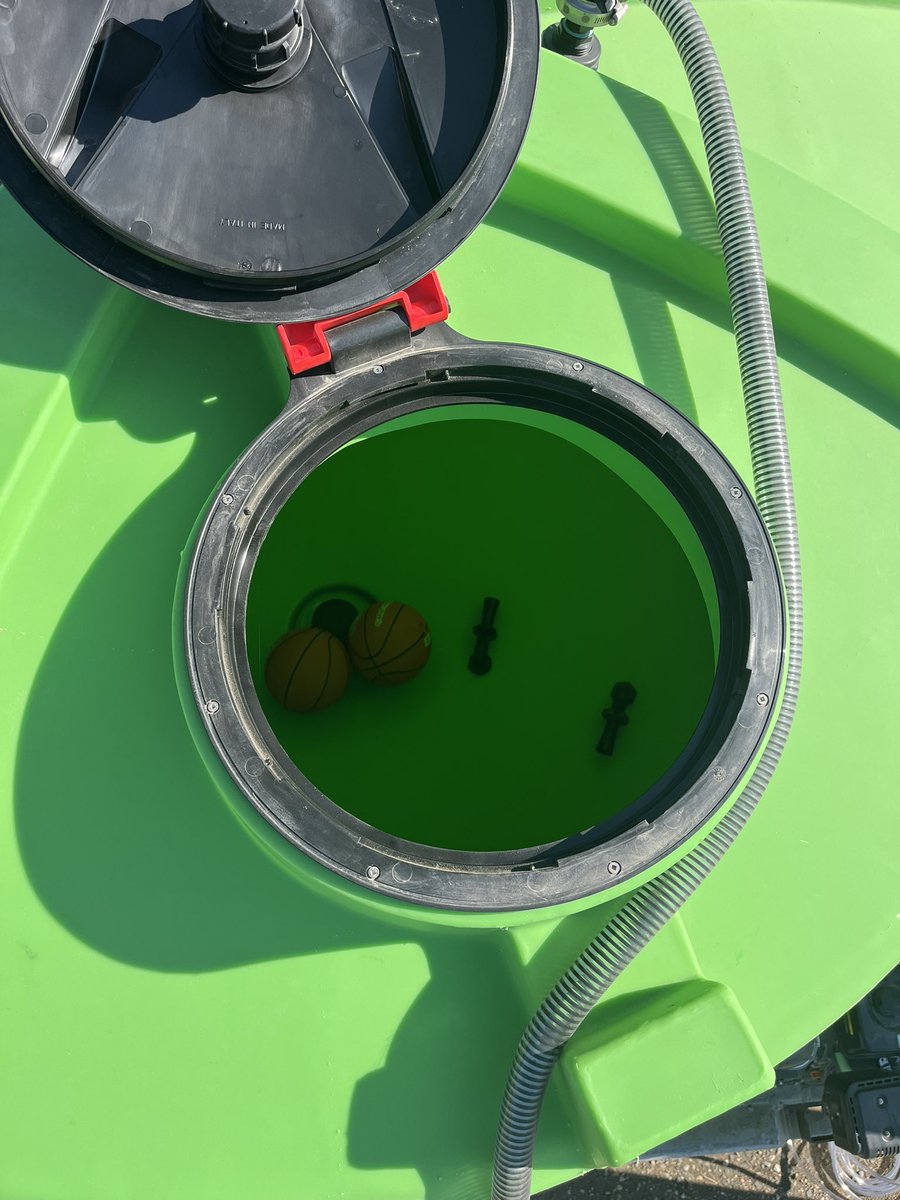 choppermac's tweet image. I have been told that these $7 Walmart basketballs will stop the swirling in the hot tank. Hopefully someone isn’t playing a joke on me…