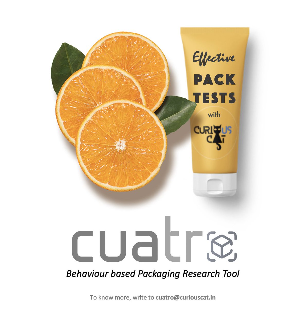 CuriousCat_In's tweet image. Launching Curious Cat&apos;s &apos;Cuatro&apos; ! 

A shopper behaviour based packaging research tool!

Follow us or watch this space for more updates.

#cuatro #packtest #packagingresearch