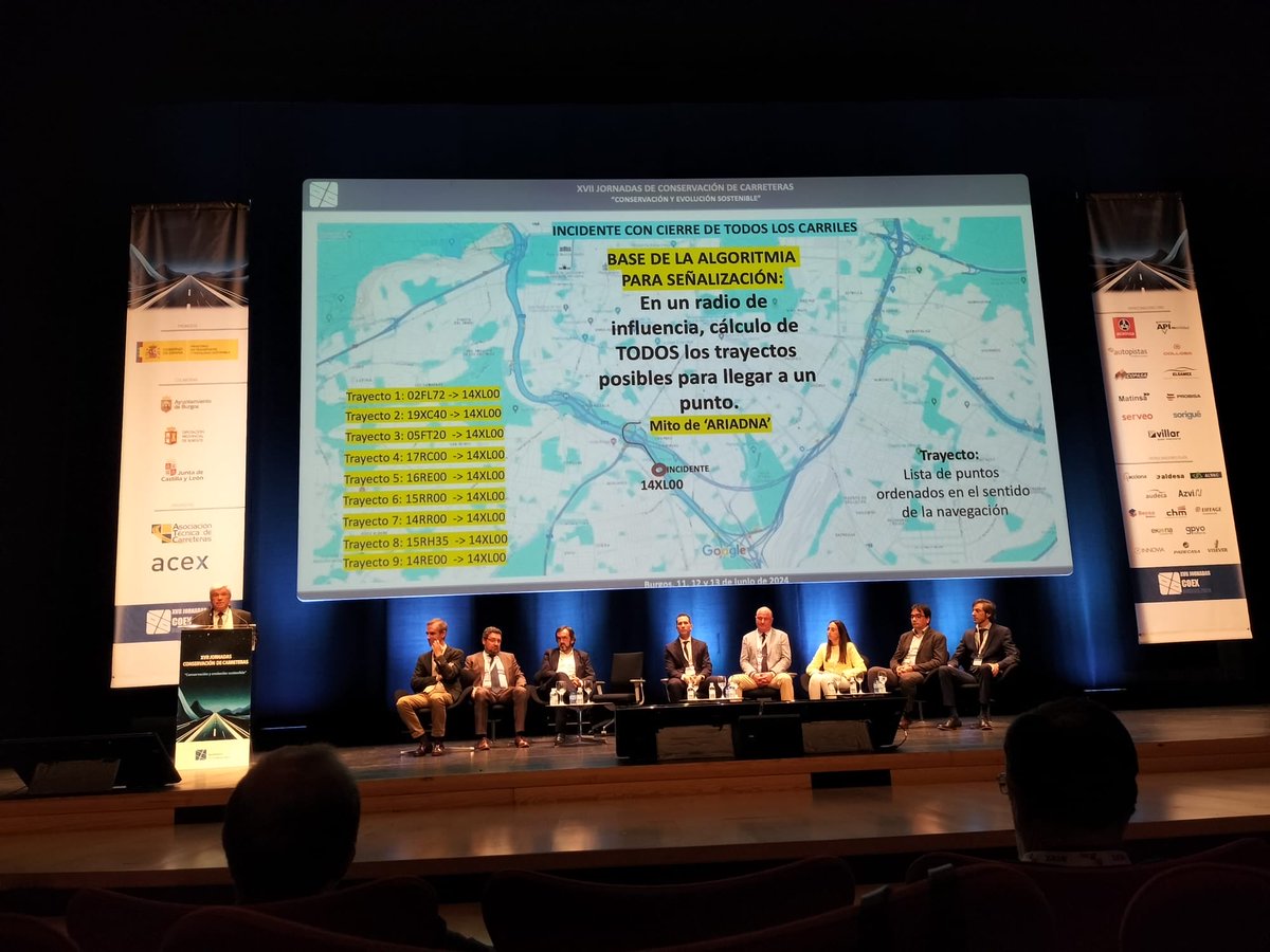 Calle30Madrid's tweet image. Lección magistral de Matemáticas de Manuel Muelas, director técnico de Emesa en #MadridCalle30, a cuenta de la implementación de grafos para la señalización de equipos en infraestructuras complejas de transporte como la #M30.