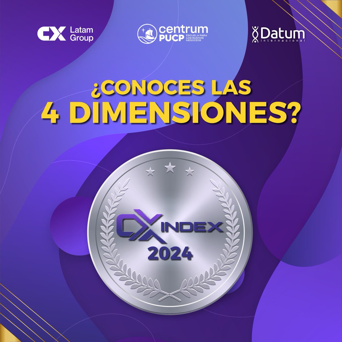 DatumPeru's tweet image. ¿Conoces las 4 dimensiones del CX Index?
1.Marca
2.Producto
3.Servicio
4.Experiencia emocional
La medición del #CXIndex cuenta con una metodología propia y una muestra robusta (14,000 evaluaciones).
Si quieres conocer más👉: rvillanueva@datum.com.pe | xvalverde@datum.com.pe
