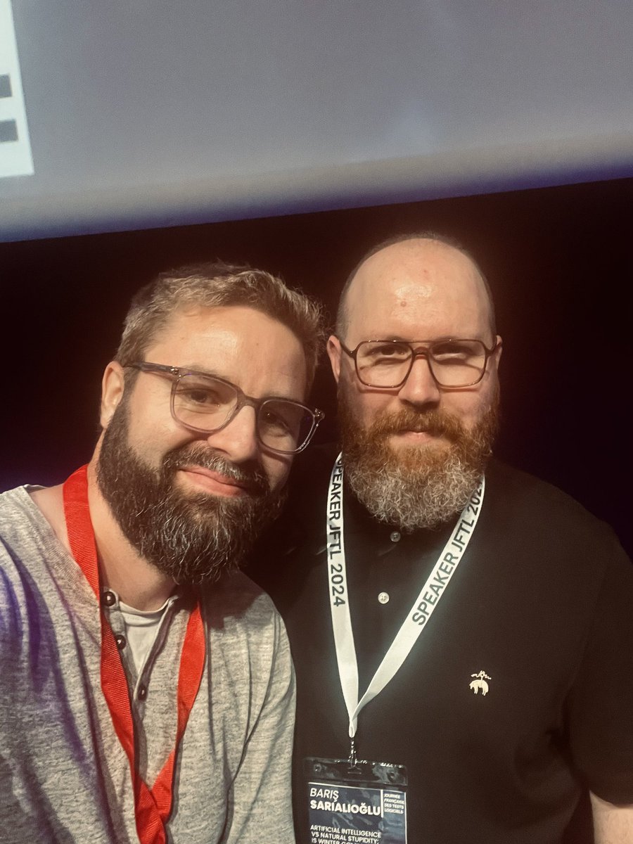 jdelpierre95's tweet photo. 👌 A great chance to see and listen @mbsarialioglu at his Keynote "Artificial Intelligence vs Natural Stupidity: Is Winter Coming for Testers?" today at #JFTL.
Thanks, as a bonus you'll also find the Tester's Tips guide, written by him!
#Testing #QualityAssurance #TestManagement https://t.co/M2PiCRr8Rn