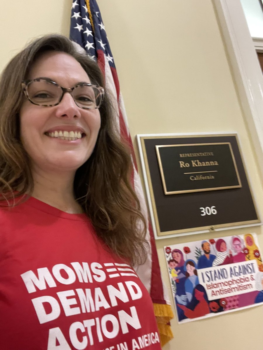 It’s such a privilege to be on Capitol Hill with my fellow <a href="/MomsDemand/">Moms Demand Action</a> volunteers and survivors advocating for common sense gun safety measures. This morning I visited the office of <a href="/RepRoKhanna/">Rep. Ro Khanna</a> to share info on our legislative priorities. #GSU2024