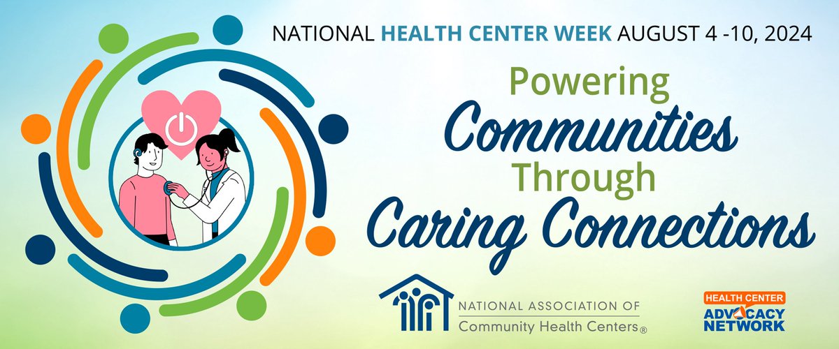 NACHC's tweet photo. Save the date! National Health Center Week (NHCW) is 8/4-10. Every August NACHC sponsors NHCW to celebrate &amp; ⬆️awareness of America’s 1,400 Community Health Centers. Learn how to participate &amp; view the resources we’ve created to celebrate NHCW! https://t.co/XvnFtLixyd #NHCW24 https://t.co/6tdxFk1IUD