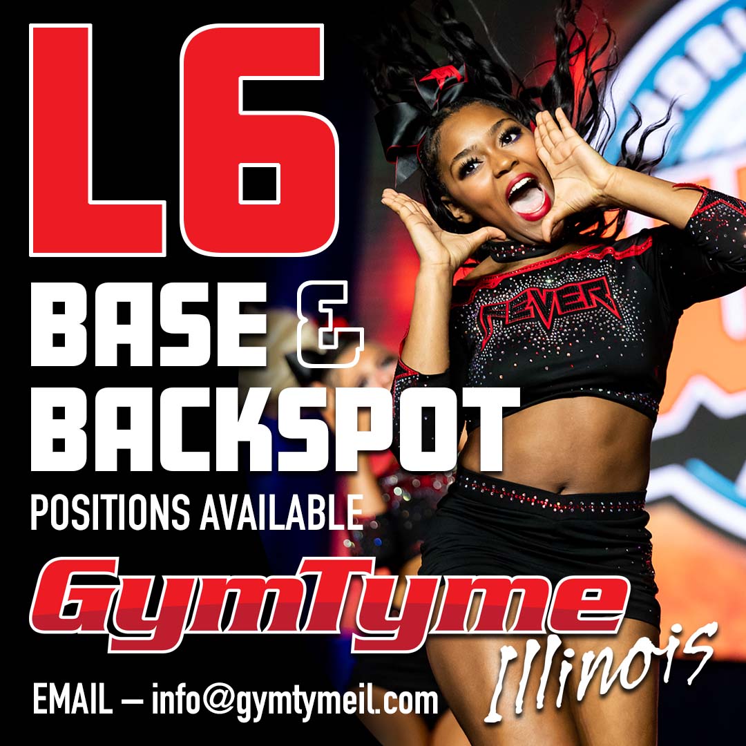 GymTymeIL's tweet photo. 4X Worlds Champions
3X NCA Champions
2024 Majors Champions 

GymTyme FEVER is looking for an experienced level 6 girl base and level 6 girl backspot to fill our roster for the 2024-25 season.

EMAIL TODAY to schedule your evaluation! https://t.co/xPzIn954gq