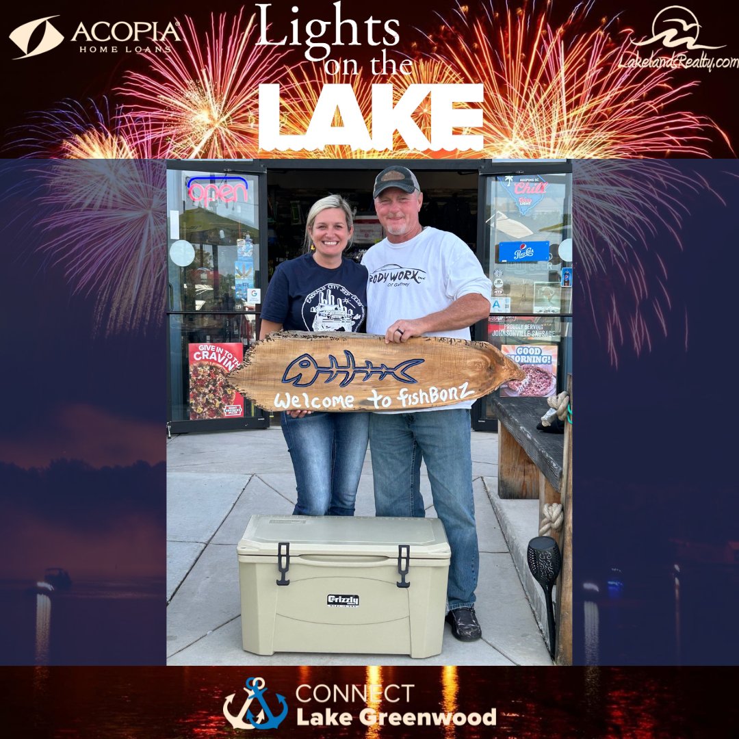 ConnectLakeGWD's tweet photo. 🎆 REGISTER TODAY for #LightsOnTheLake2024 to be entered to win an awesome cooler donated by Fish Bonz!  🎉Go to our website today! 🚤 Boaters too! 🚗 #CoolerGiveaway https://t.co/l88oNYL2Pt