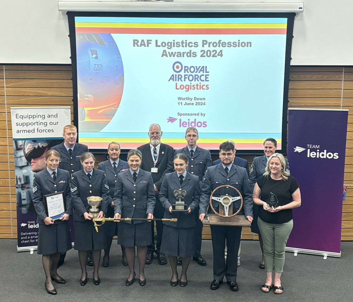The 2024 RAF Logistics Profession Awards has just concluded at the Defence College of Support Worthy Down. Congratulations to all of the winners and the nominees 👏 👏 Thank you to <a href="/LeidosInc/">Leidos</a> for generously sponsoring! #RAFLogsEnablingACE