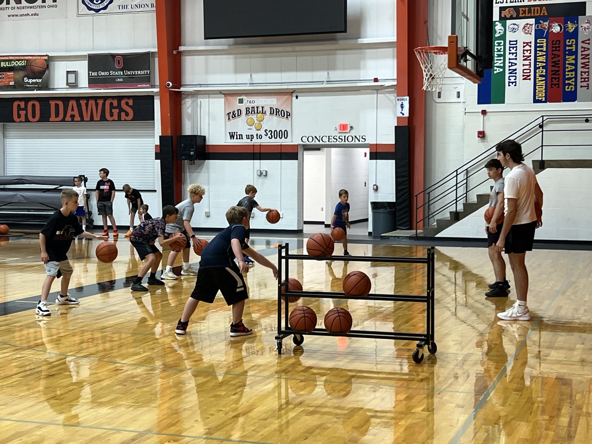 Coach Howard had a terrific boys basketball camp this year! 58 boys attended along with assistance from Coach Sarno, Coach Smith and several players from the basketball team. #elidabasketball