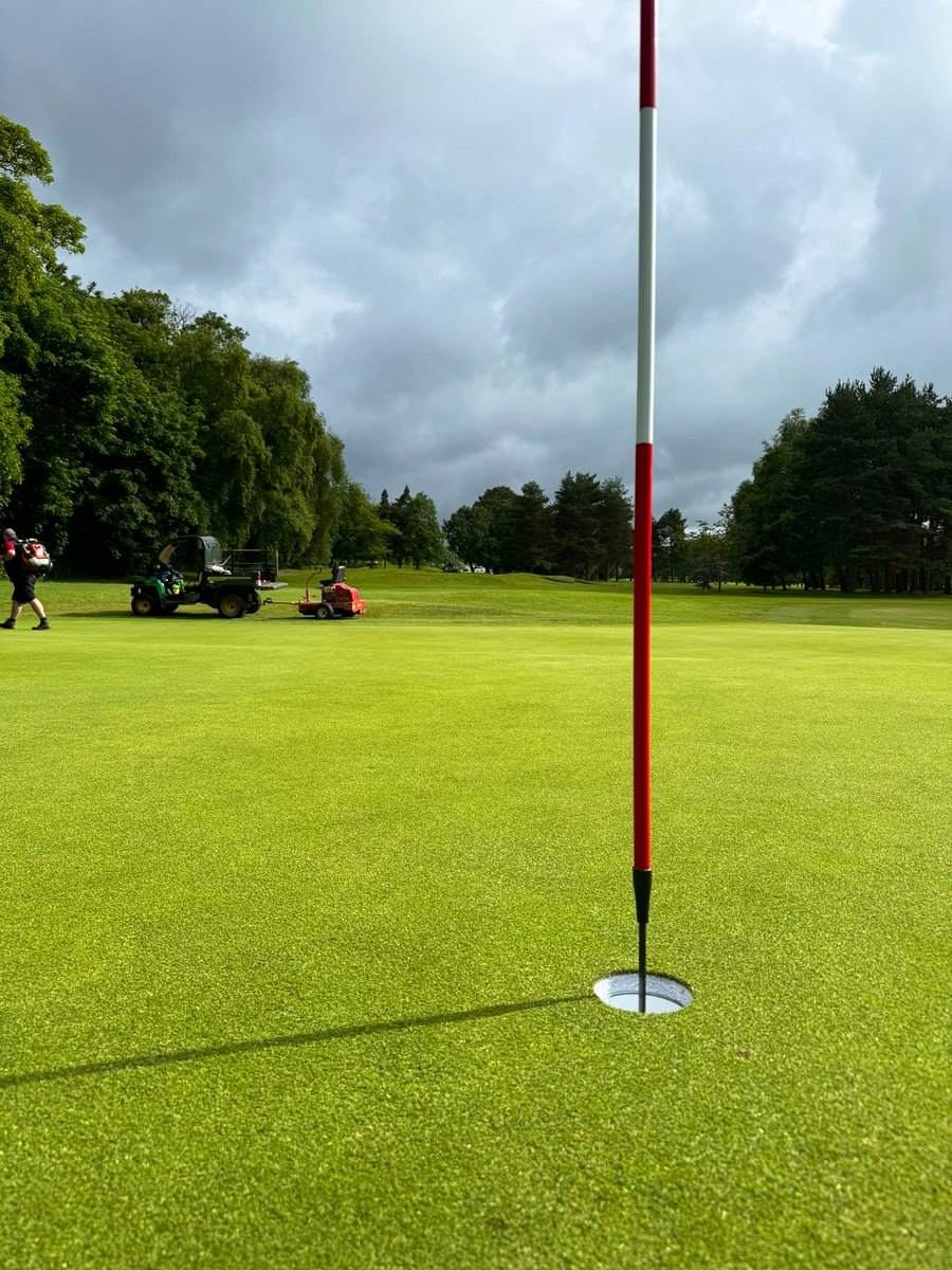greenkeepermull's tweet photo. Course all prepped and ready for today's @Midlandgolfunio senior pairs event. Playing surfaces coming into their own now. The team delivering the business as per 👌 https://t.co/kDH3LJVppV