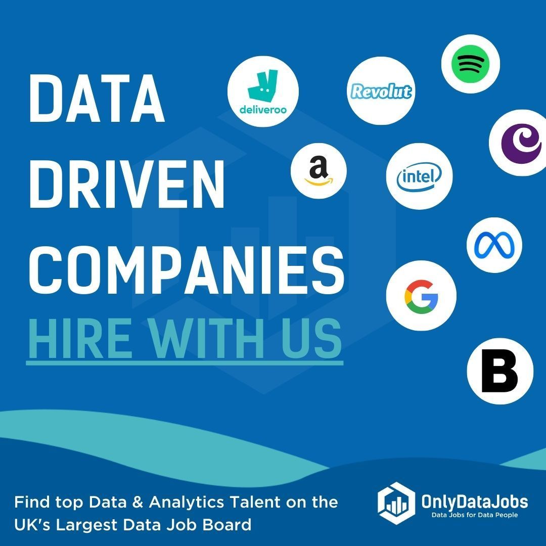 🚀 Join the ranks of the leading data-driven companies by hiring with OnlyDataJobs! 🎯vv

Discover more on buff.ly/3ThFf5k .

#DataDriven #TechHiring #UKJobs #DataAnalytics #OnlyDataJobs