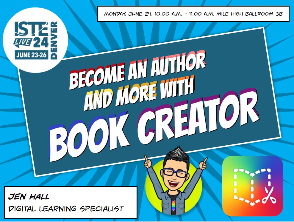 apsitjen's tweet image. I&apos;m putting the final touches on my @BookCreatorApp  presentation. I can&apos;t wait to share the power of #BookCreator in less than two weeks at #ISTELive in Denver. Attending? I hope you will join me.