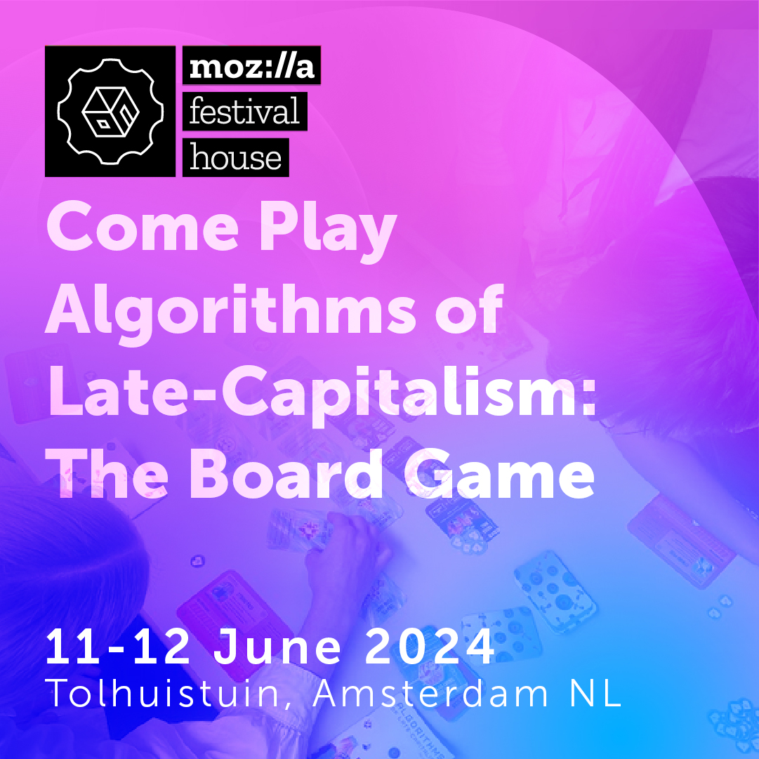 AlgorithmsOf's tweet image. If you are in #Amsterdam at #mozfest this week come play the Algorithms of Late-capitalism board game with us! 🤖🎲 @tolhuistuin @mozillafestival