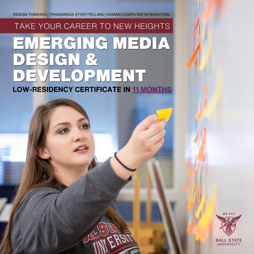 Want to learn more about EMDD? 30-minute virtual information sessions incoming:

June 12: 6 p.m. - loom.ly/9vv7bzQ
June 20: 1 p.m. - loom.ly/csFtm_Q
June 26: 8:30 p.m. - loom.ly/v6smb4A

#bsu #certificate #gradprogram #gradschool #uiux