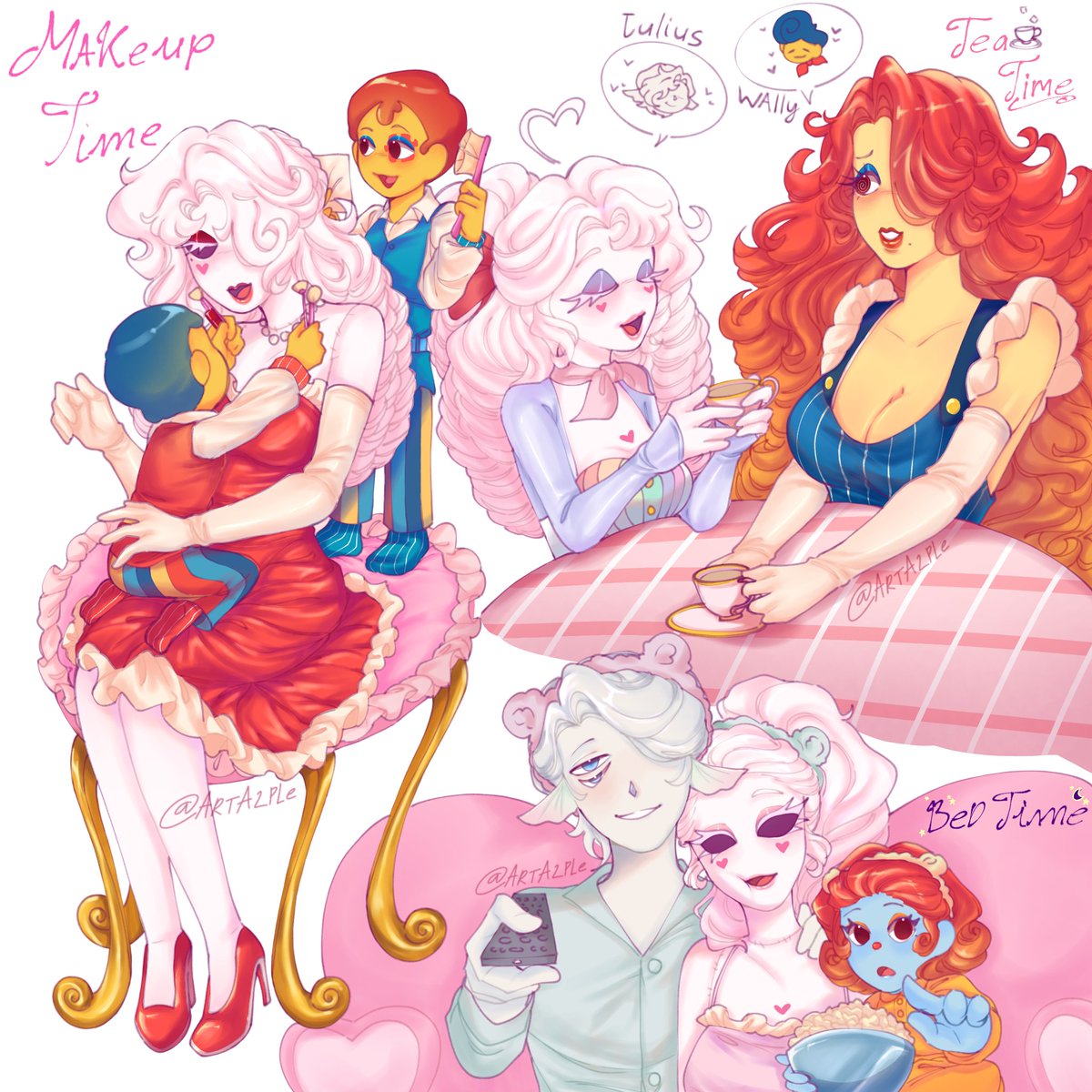 🍎✧AppleArt✧🍎 (@arta2ple) on Twitter photo 1. Twins Puzzles helps Listar prepare for her date with Julius💄
2. Listar and spiral have a tea party and talk about their lovers🫖
3. Sussie has a movie night with Miss.Listar and Mr.Julius🌙
For:<a href="/Mixyfancy/">✨🌈Mix.Art🌈✨</a>
Julius:<a href="/6Huynhphuo48753/">𓍯Latte.Luna</a>
#welcomehome #welcomehomeoc 1. Twins Puzzles helps Listar prepare for her date with Julius💄
2. Listar and spiral have a tea party and talk about their lovers🫖
3. Sussie has a movie night with Miss.Listar and Mr.Julius🌙
For:<a href="/Mixyfancy/">✨🌈Mix.Art🌈✨</a>
Julius:<a href="/6Huynhphuo48753/">𓍯Latte.Luna</a>
#welcomehome #welcomehomeoc