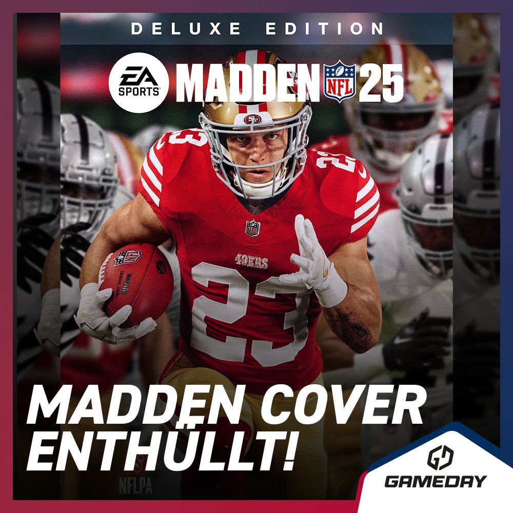Das #Madden Cover wurde enthüllt! Dieses Jahr hat #49ers Running Back Christian McCaffrey die Ehre das Cover zu schmücken! 💯💪

➡️ Ist CMC die richtige Wahl? Schreib uns deine Meinung in die Kommentare! ✍️ 

#Gameday #Everydayisgameday #NFL