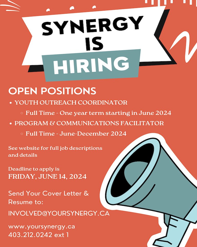 SynergyInvolved's tweet photo. Synergy is currently looking to fill 2 full-time positions
Youth Outreach Coordinator and Program &amp; Communcations Facilitator
Apply by Friday, June 14th
https://t.co/h5czaXH2jn https://t.co/eBAeoCHRmO