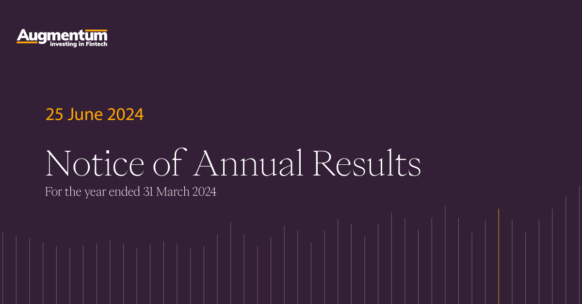 Augmentum Fintech (@augmentumf) on Twitter photo Our Annual Results for the year ended 31 March 2024 will be published on 25 June. Register & learn more:
Analyst Call: 25 June, 9am - results@augmentum.vc
<a href="/InvestorMeetCo/">Investor Meet Company</a> Presentation: 26 June, 2pm - investormeetcompany.com/augmentum-fint…
Capital Markets Day: 27 June - cmd@augmentum.vc Our Annual Results for the year ended 31 March 2024 will be published on 25 June. Register & learn more:
Analyst Call: 25 June, 9am - results@augmentum.vc
<a href="/InvestorMeetCo/">Investor Meet Company</a> Presentation: 26 June, 2pm - investormeetcompany.com/augmentum-fint…
Capital Markets Day: 27 June - cmd@augmentum.vc