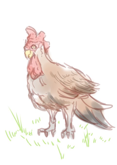 何も見ずに描いたうろ覚えの鶏 