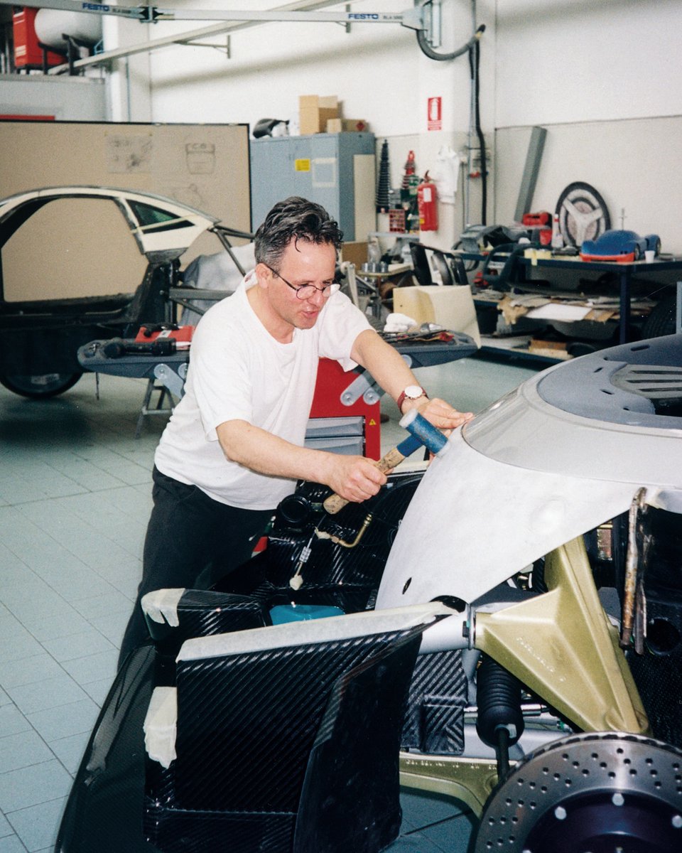PaganiofDallas's tweet photo. → Swipe to see Horacio Pagani shaping the first Zonda C12 →
His expression tells all the joy of seeing his dream come to life!

The first Zonda C12, the one that started the history of @paganiautomobili, is part of the collection you can see by visiting the Pagani Atelier. https://t.co/4RTRKSh1Jb
