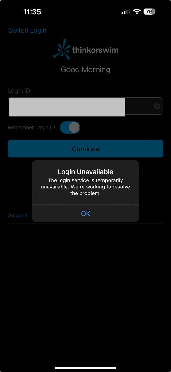 AyYoB's tweet photo. Hey @CharlesSchwab what gives??? I’m missing opportunities #schwab #tdameritrade #thinkorswim https://t.co/xZXM82SPLi