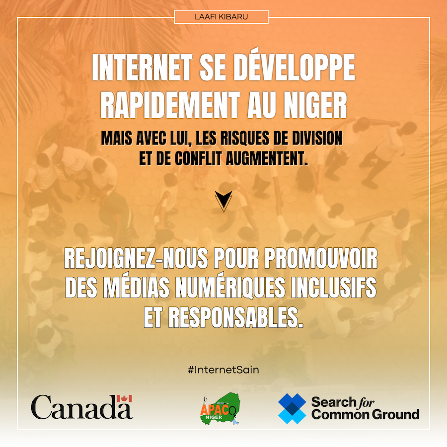 niger_apac's tweet photo. Internet se développe rapidement au #Niger mais avec lui, les risques de division et de conflit augmentent. Rejoignez-nous pour promouvoir des médias numériques inclusifs et responsables.
#Niger #internetsain #SCFG #païs #buildup #laafikibaru https://t.co/H2r03Usm2A