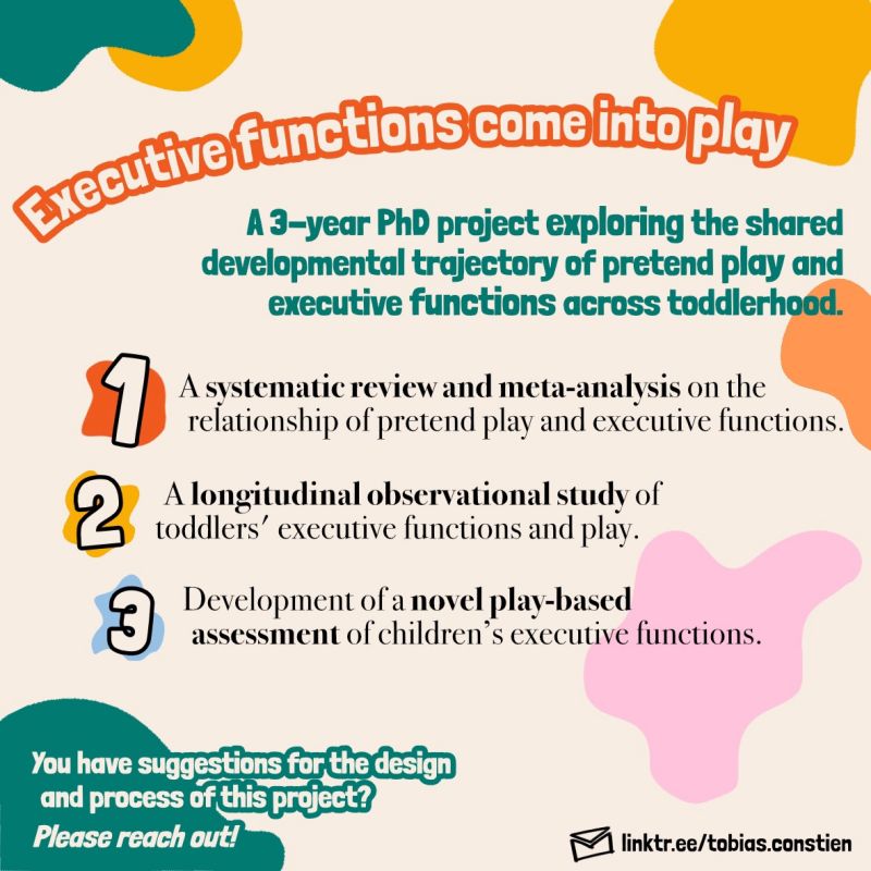 Happy international day of play! New PhD student Tobi will be starting a project on play in the Babylab in September, get in touch with Tobi if you have any thoughts 🛝