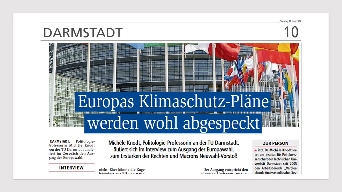 Big thanks to Daniel Baczyk from Darmstädter Echo for the great conversation on my analysis of the #EUElections2024 results and the consequences for European policy over the next 5 years!